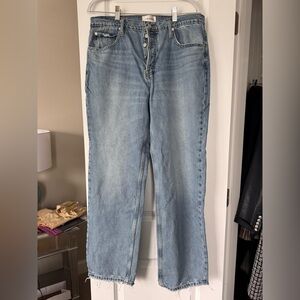 Frame Slouchy Straight Button fly Jeans Size 30